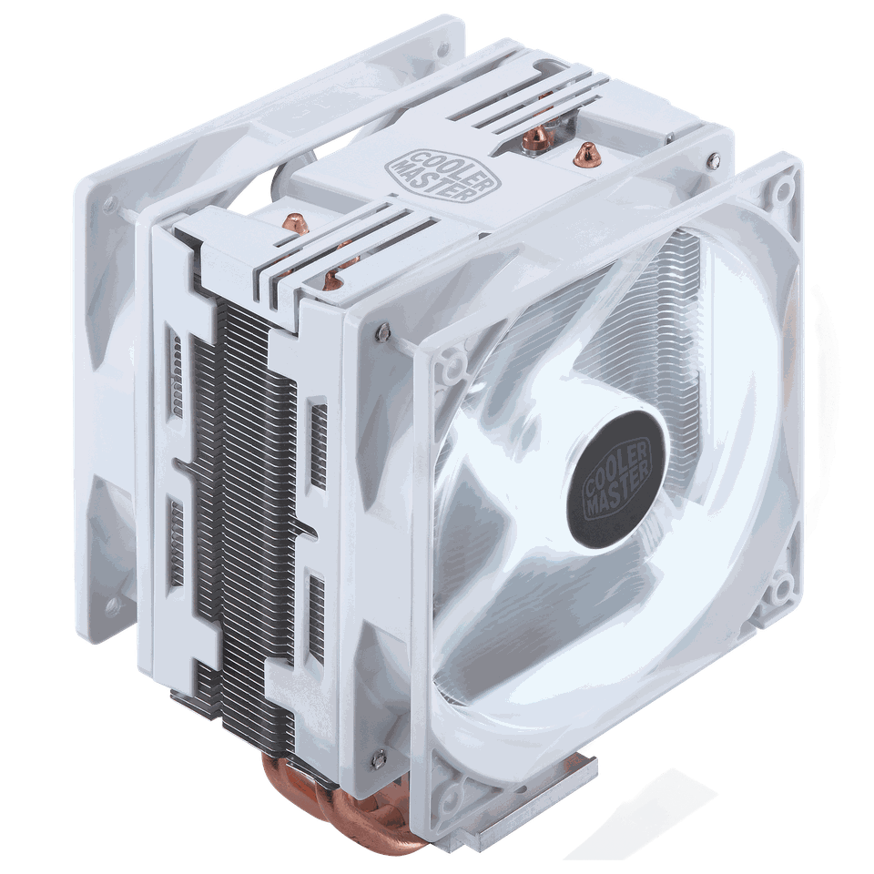 מאוורר למעבד CoolerMaster Hyper 212 LED Turbo White Edition Dual-Fan - צבע לבן