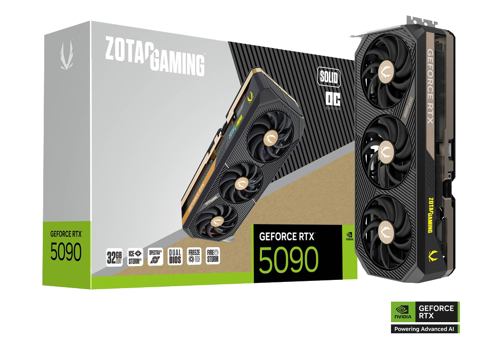 כרטיס מסך ZOTAC GeForce RTX 5090 32G GAMING SOLID OC